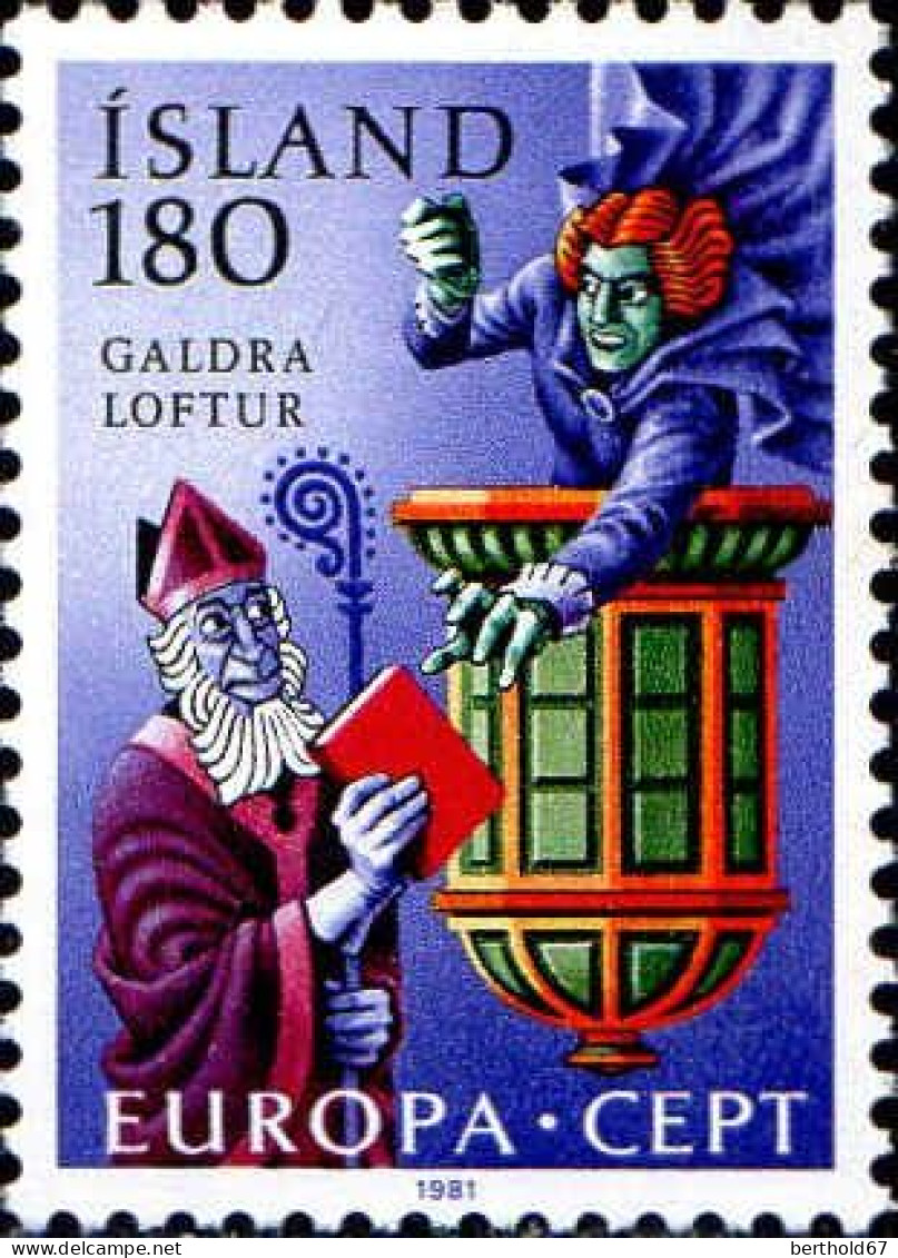 Islande Poste N** Yv:518 Mi:565 Europa Cept Galdra Loftur Folklore - Unused Stamps