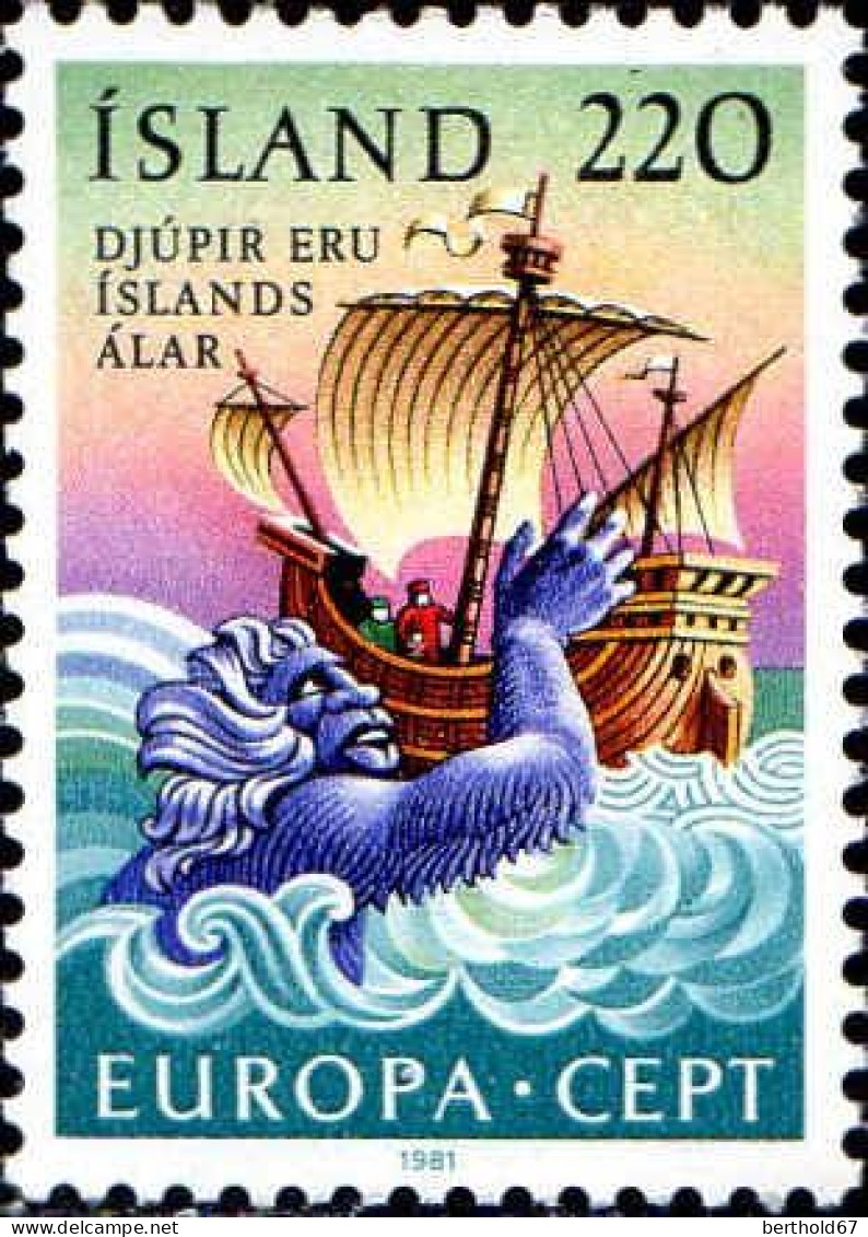 Islande Poste N** Yv:519 Mi:566 Europa Cept Djupir Eru Islands Alar Folklore - Ungebraucht