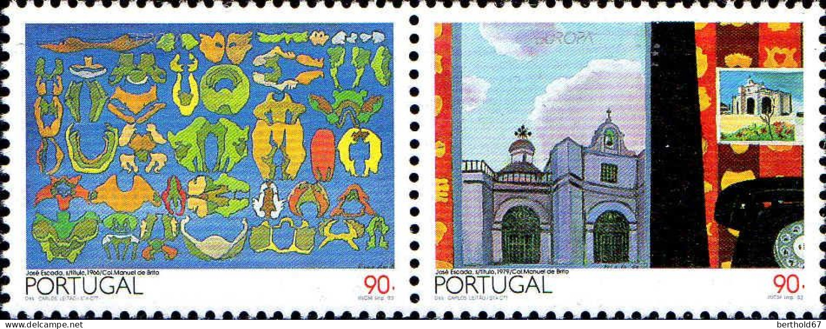 Portugal Poste N** Yv:1937/1938 Europa Art Contemporain - Unused Stamps