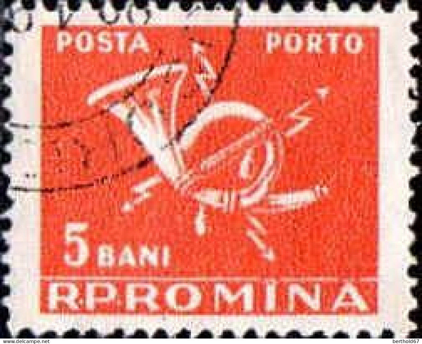 Roumanie Taxe Obl Yv:122A/122B Hôtel De Poste & Cor De Poste (TB Cachet Rond) - Franchise