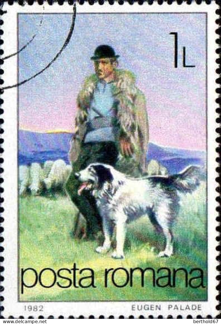 Roumanie Poste Obl Yv:3375 Mi:3851 Berger & Chien (cachet Rond) - Used Stamps