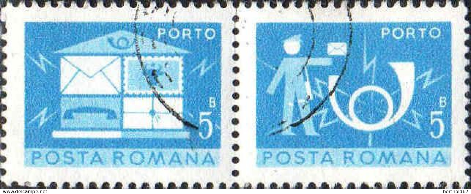 Roumanie Taxe Obl Yv:133/140 Porto (Beau Cachet Rond) - Vrijstelling Van Portkosten
