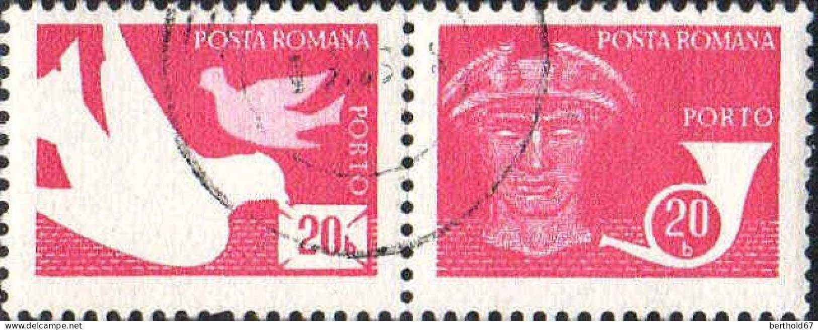 Roumanie Taxe Obl Yv:133/140 Porto (Beau Cachet Rond) - Franchigia