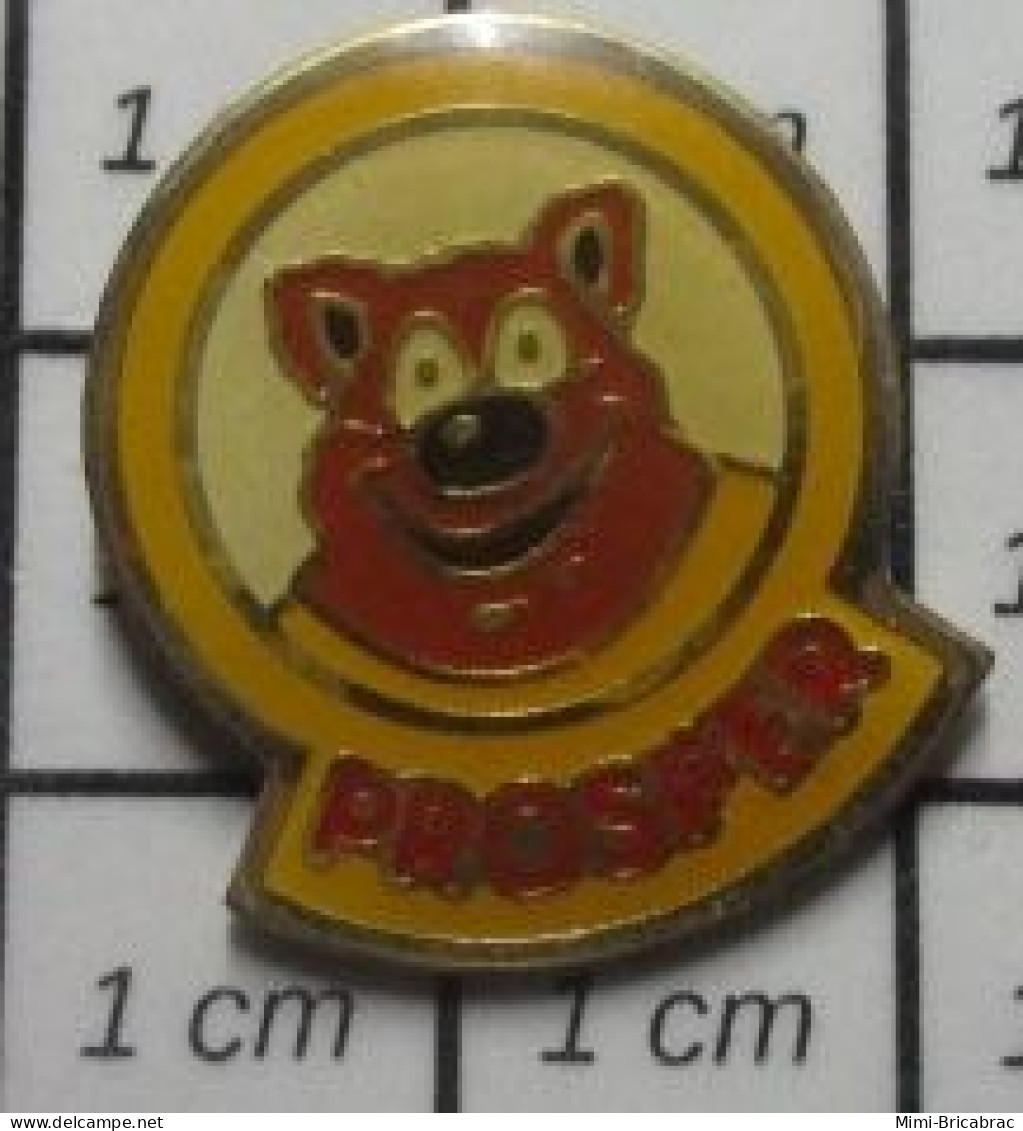 713J Pin's Pins / Beau Et Rare / THEME : ANIMAUX / OURS BRUN PROSPER PAIN D'EPICES - Animals