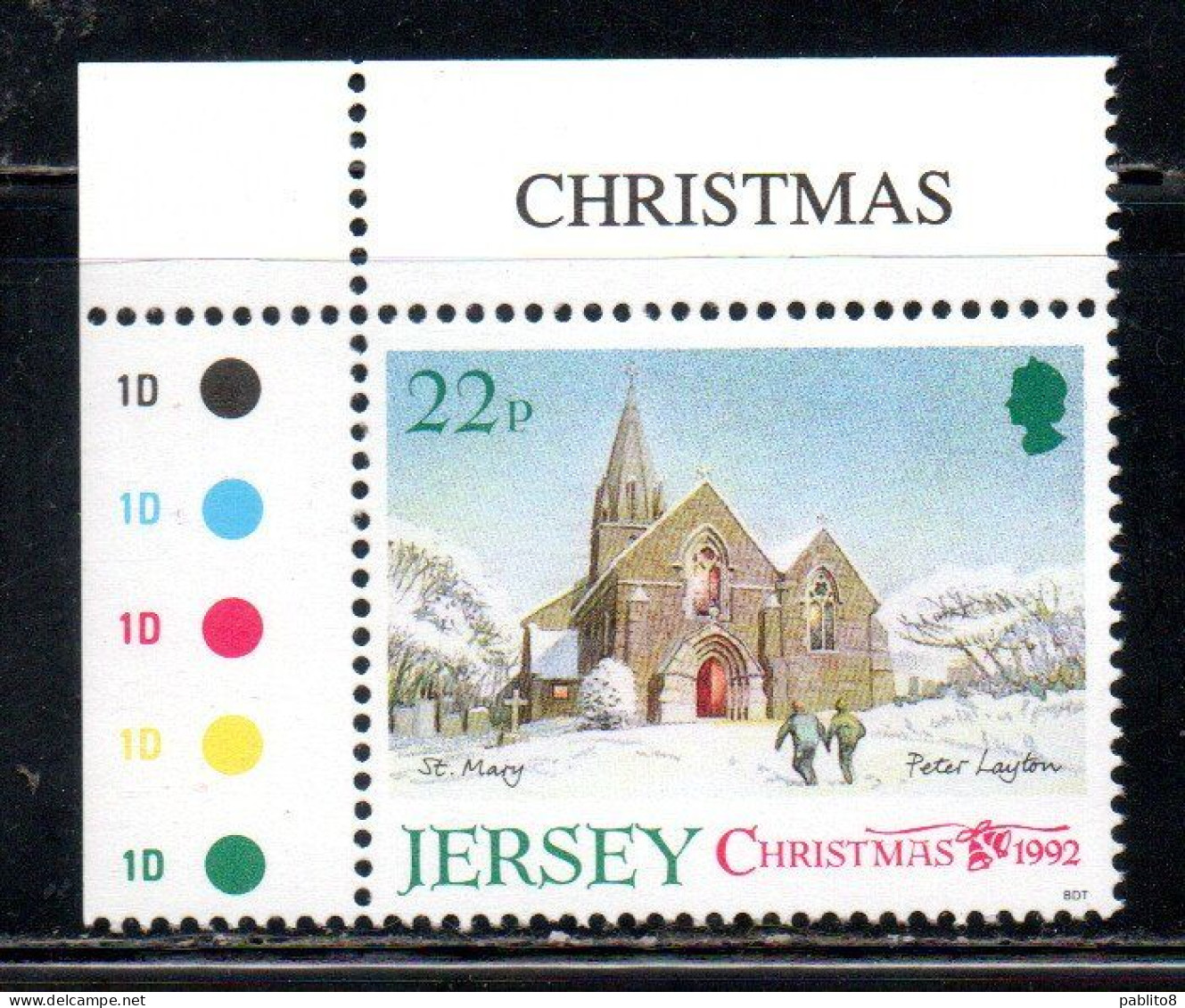 JERSEY 1992 CHRISTMAS NATALE NOEL WEIHNACHTEN NAVIDAD 22p MNH - Jersey