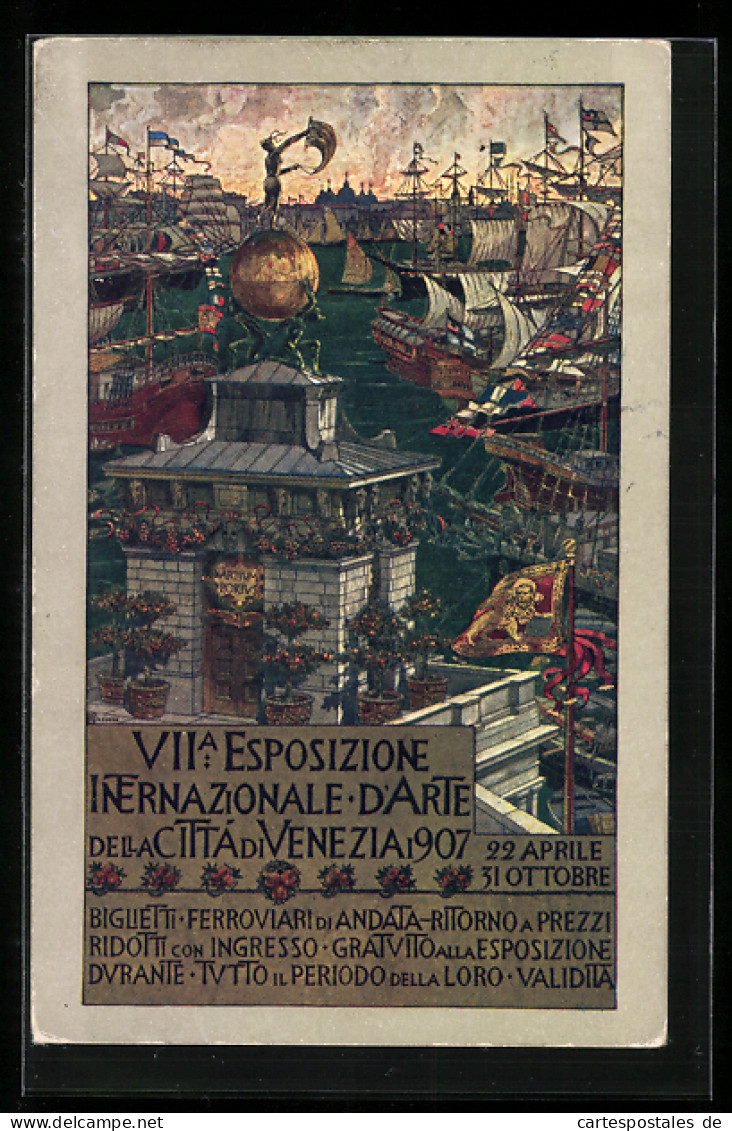 AK Venezia, VII. Esposizione Internazionale D`Arte 1907, Ausblick Auf Das Ausstellungsgelände  - Esposizioni
