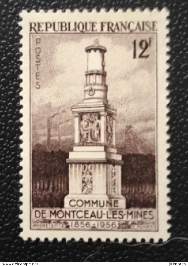 FRANCE (1956) : 1065 Neuf**. Centenaire De L'érection En Commune De Montceau Les Mines - Nuovi