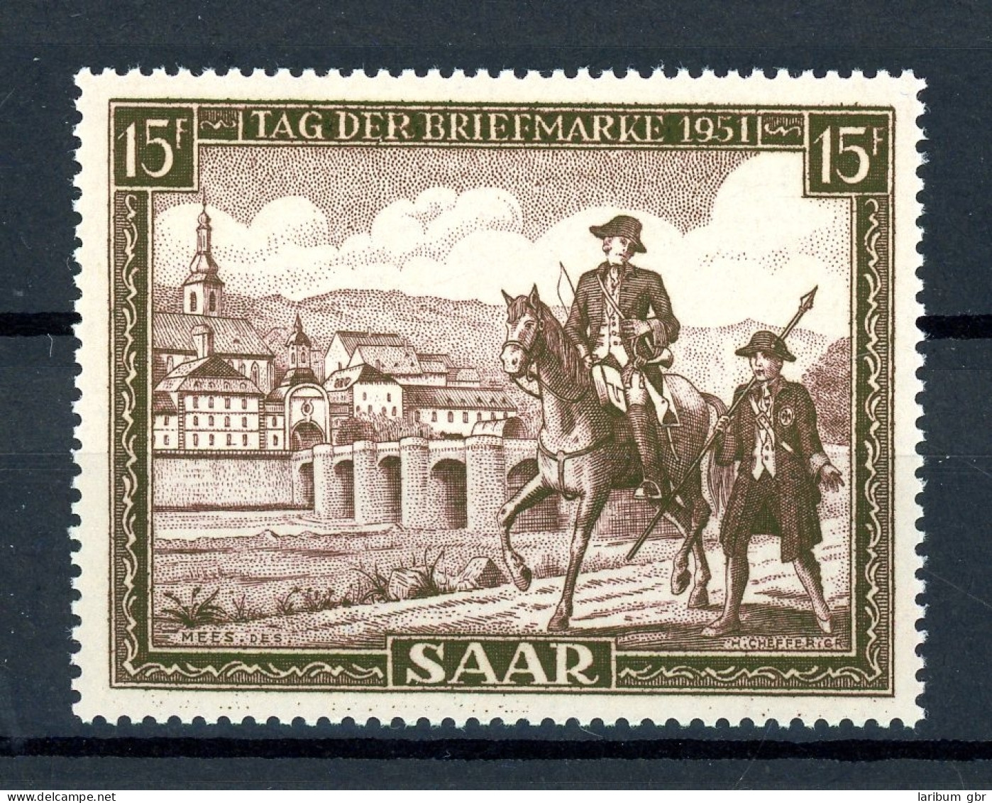 Saarland 305 Postfrisch Tag Der Briefmarke 1951 #HK363 - Altri & Non Classificati