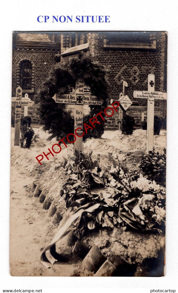 CP NON SITUEE-TOMBES-Cimetiere-CARTE PHOTO Allemande-GUERRE 14-18-1 WK-Militaria- - Cimiteri Militari