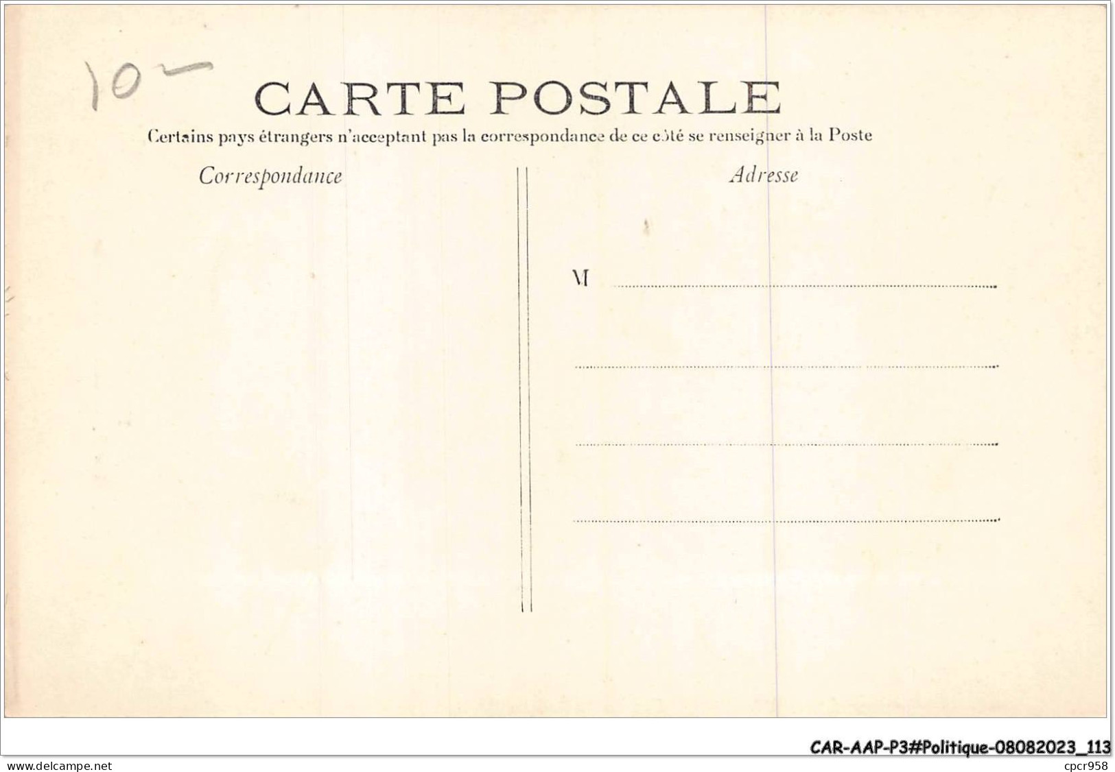 CAR-AAPP3-0223 - POLITIQUE - Fallières - Personnages