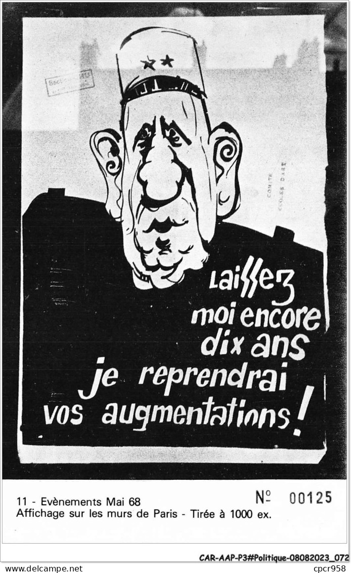 CAR-AAPP3-0203 - POLITIQUE - Evènements Mai 68 - Affichage Sur Les Murs De Paris - Events