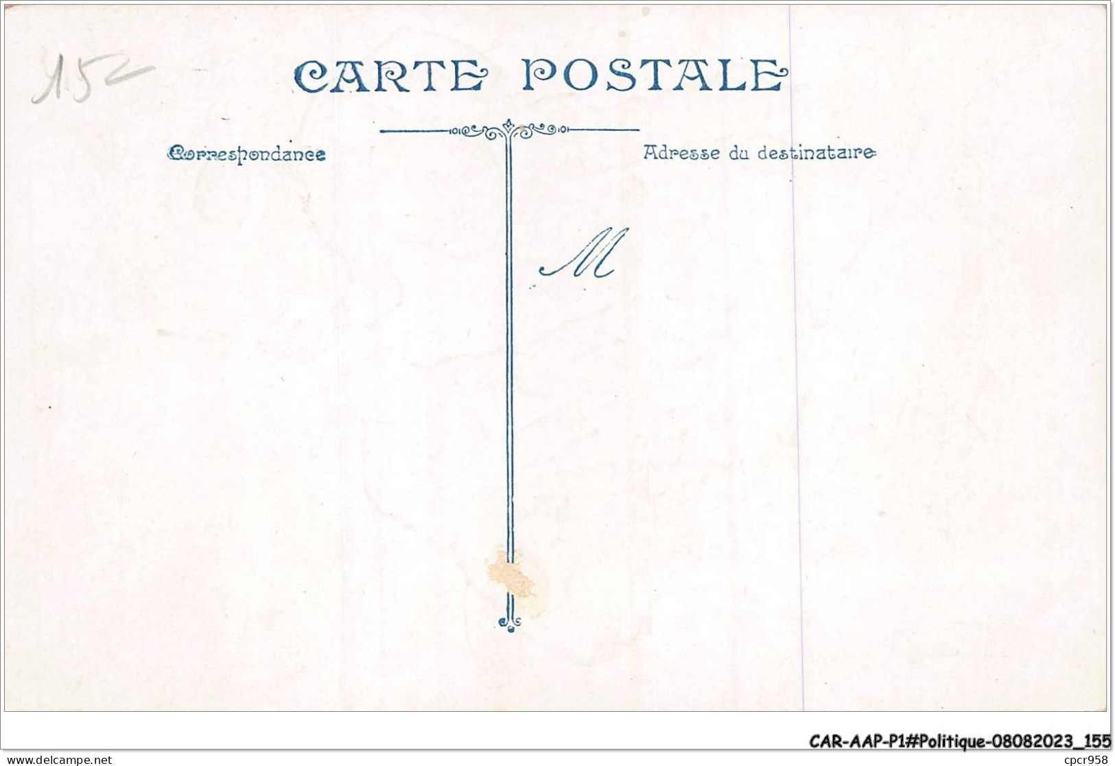 CAR-AAPP1-0078 - POLITIQUE - La Carte à Payer - Non Classificati