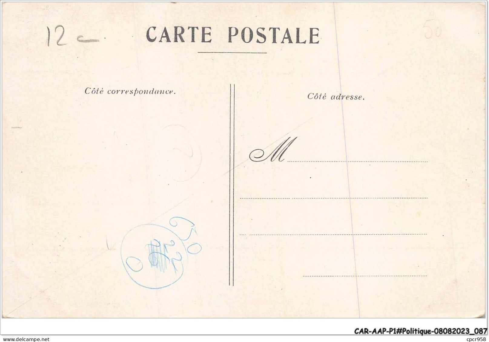 CAR-AAPP1-0044 - POLITIQUE - M Loubet - Personnages