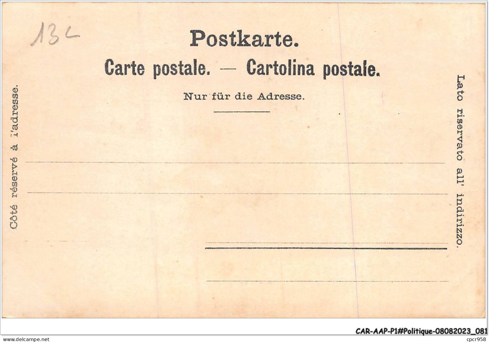 CAR-AAPP1-0041 - POLITIQUE - Le Plat Du Jour - Février 1899 - Non Classés