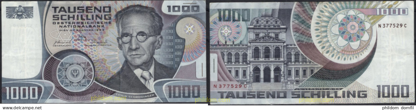 8645 AUSTRIA 1983 AUTRICHE AUSTRIA ÖSTERREICH 1000 SCHILLING 1983 - Autriche