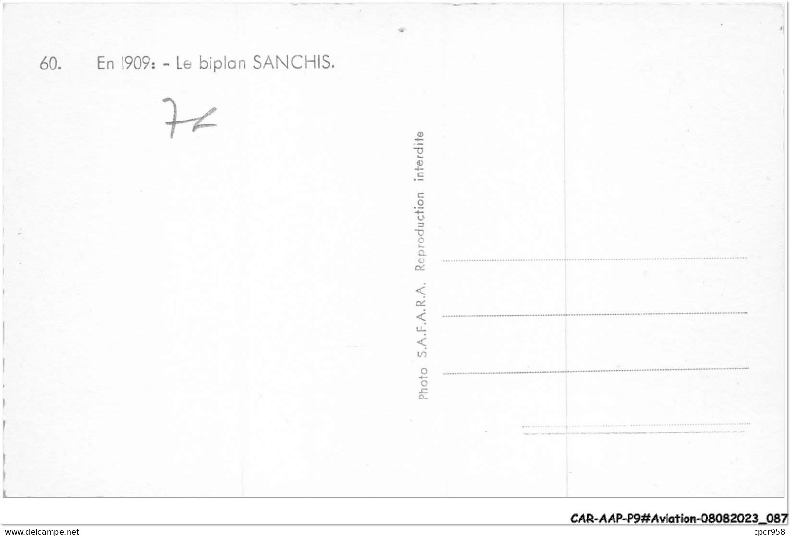 CAR-AAPP9-0748 - AVIATION - En 1909 - Le Biplan Sanchis - ....-1914: Precursori