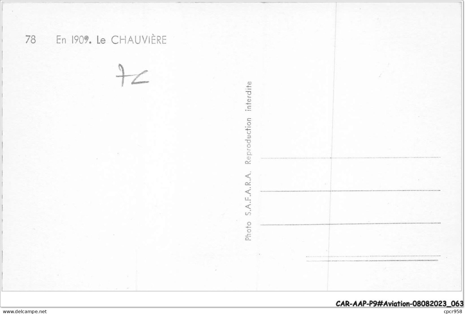 CAR-AAPP9-0736 - AVIATION - 1909 - Le Chauvière - ....-1914: Précurseurs