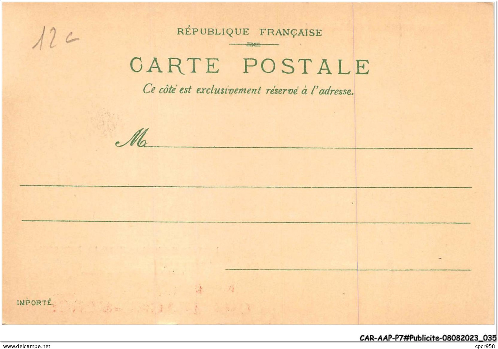 CAR-AAPP7-0551 - PUBLICITE - Exposition Universelle De Paris 1900 - L'avenue Nicolas Et La Perspective Des Invalides - Publicité