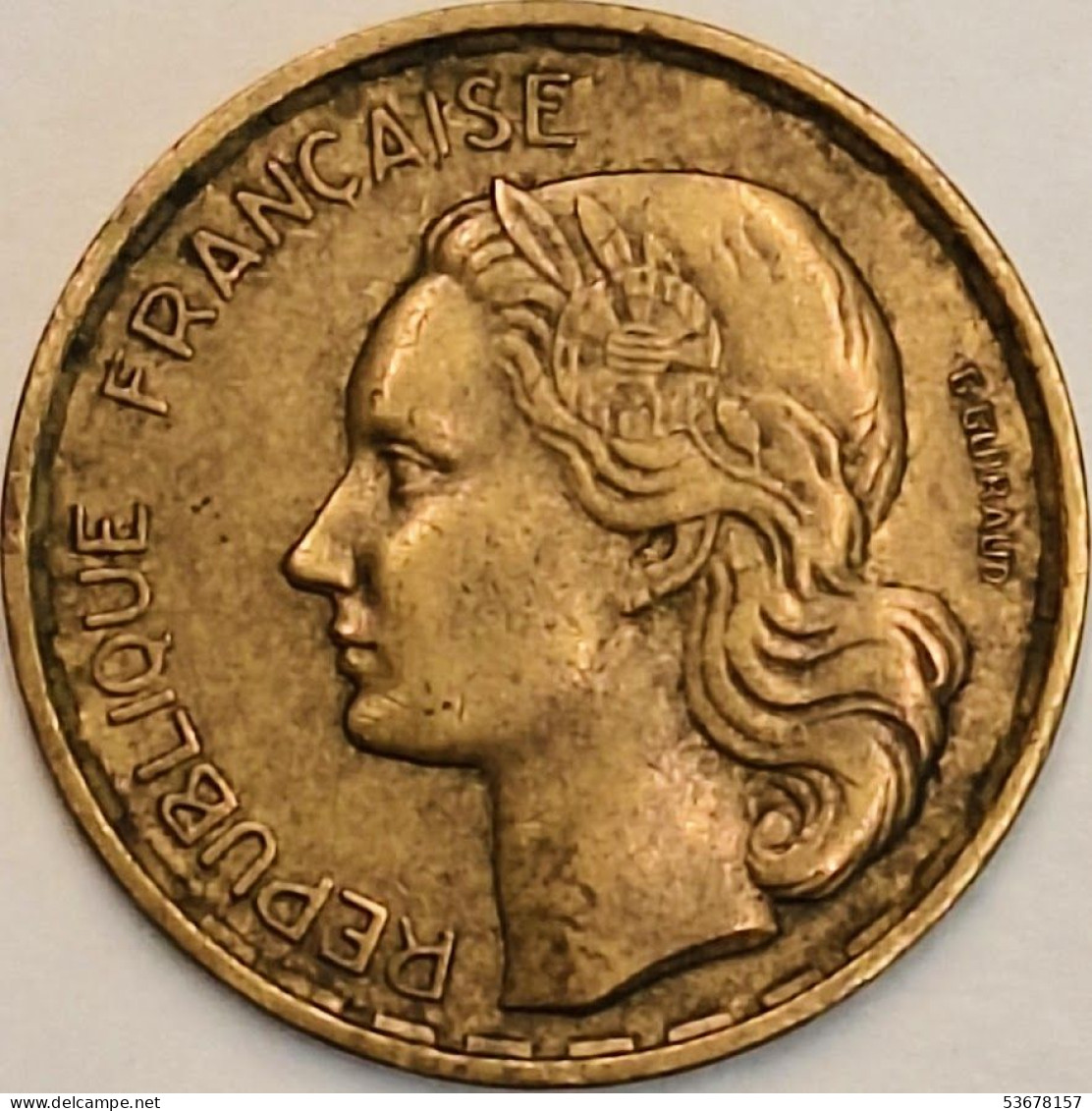 France - 20 Francs 1951 (4 Plumes), KM# 917.1 (#4156) - 20 Francs