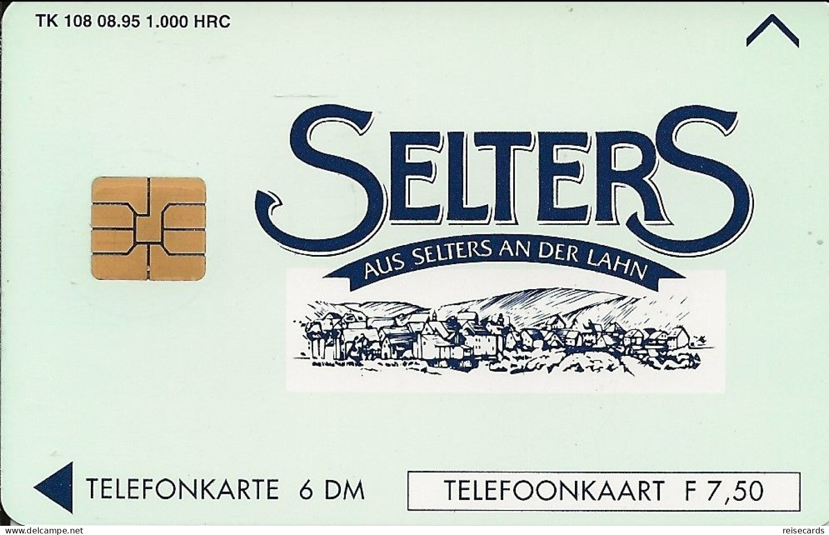 Germany/Netherlands: TK 108 08.95 Selters Mineralwasser. Mint - T-Series : Tests