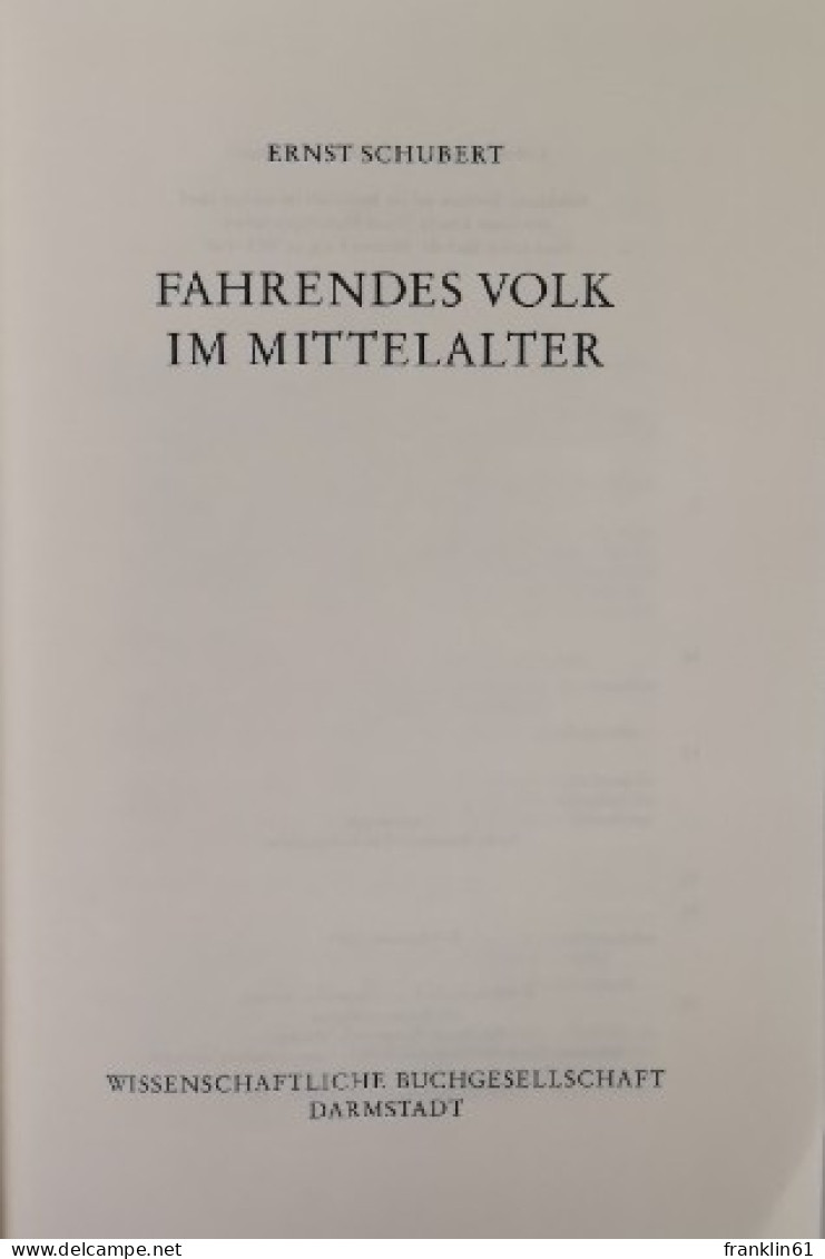Fahrendes Volk Im Mittelalter. - 4. Neuzeit (1789-1914)