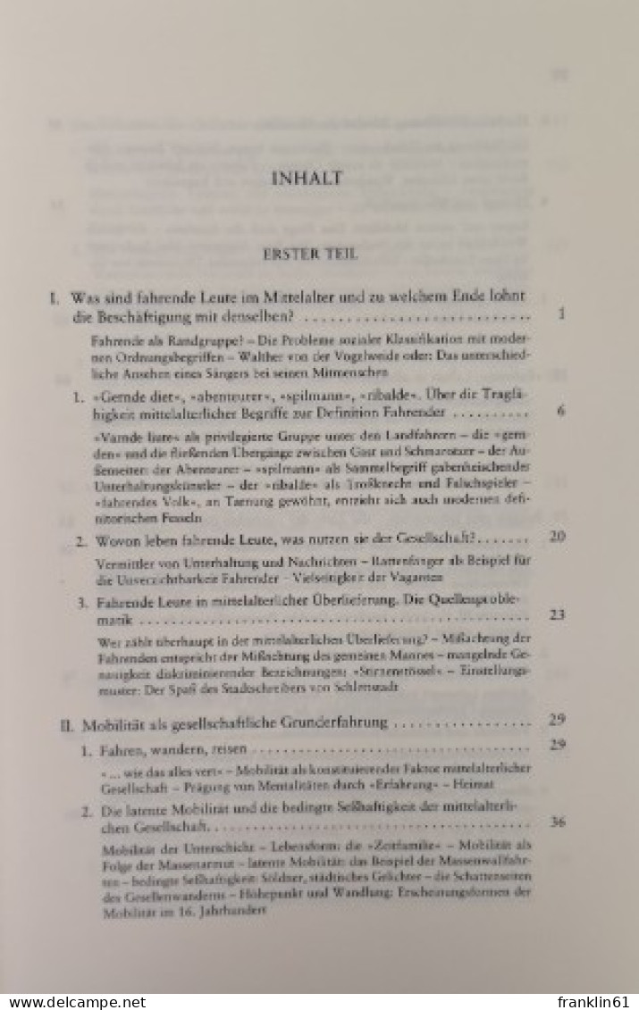 Fahrendes Volk Im Mittelalter. - 4. 1789-1914
