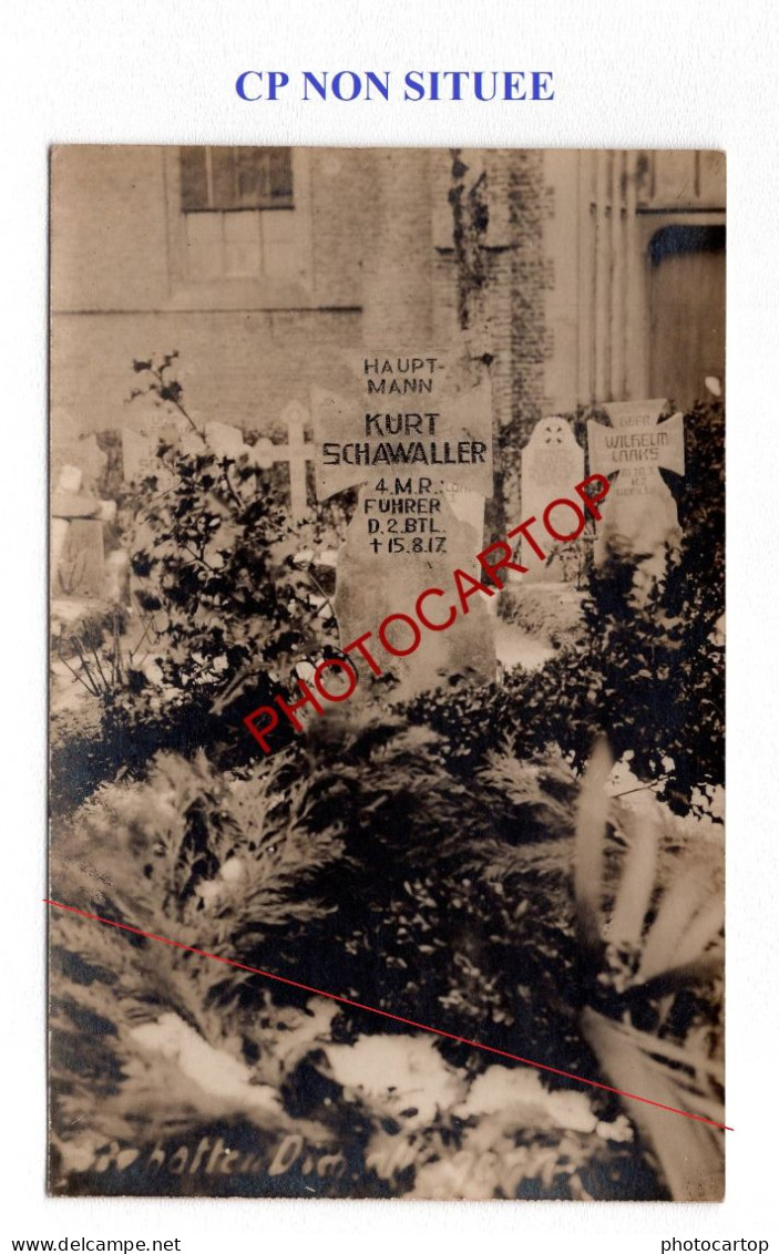 CP NON SITUEE-TOMBES-Cimetiere-CARTE PHOTO Allemande-GUERRE 14-18-1 WK-Militaria- - Cimiteri Militari