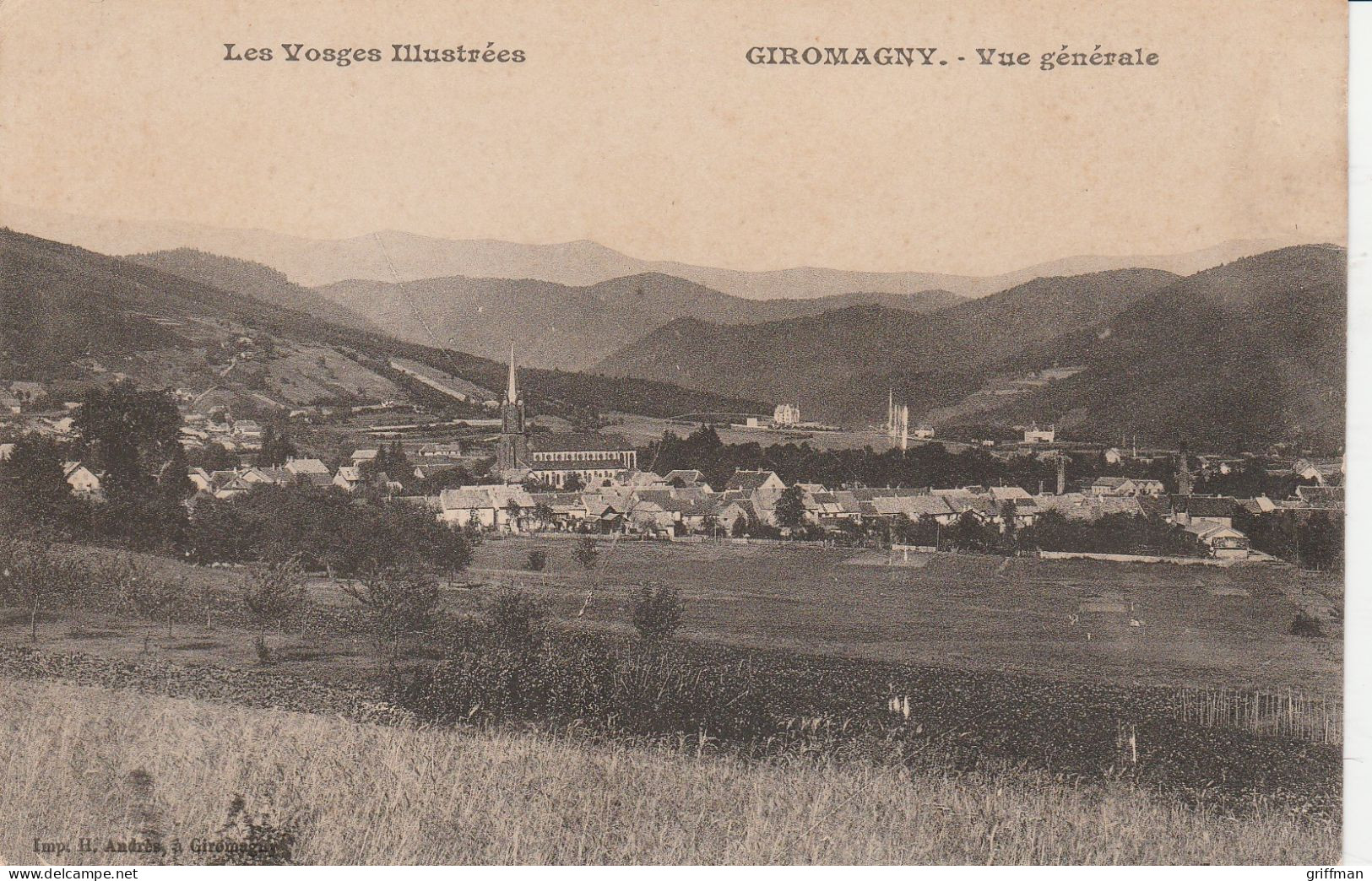 GIROMAGNY VUE GENERALE 1914 TBE - Giromagny