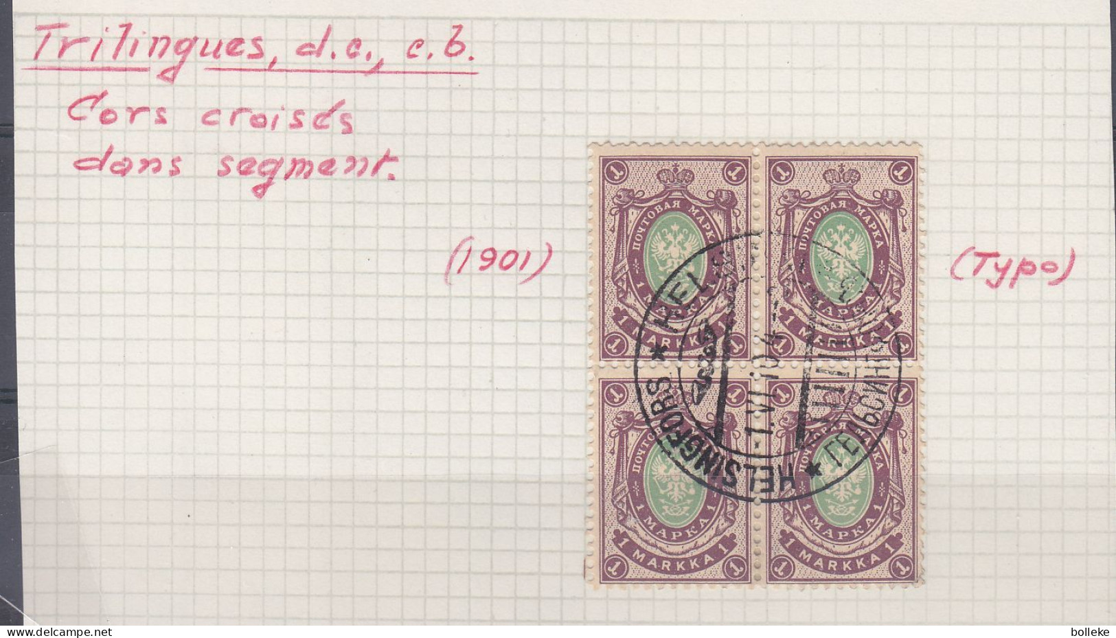 Finlande - Yvert 53 Oblitéré - Rare En Bloc De 4 - Valeur 40 € +++ - Oblitérés