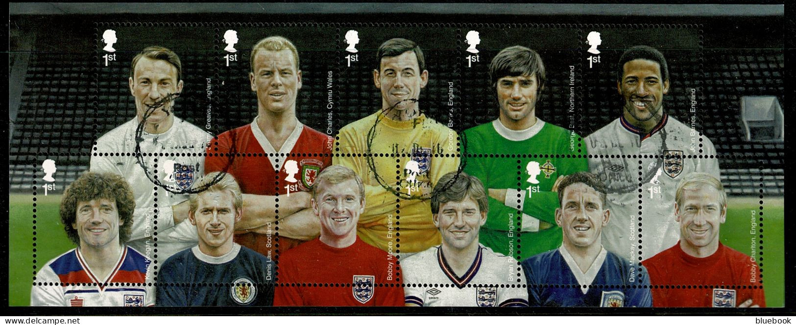 Ref 1641 - GB 2013 - Football Heroes 1st Series - Fine Used Miniature Sheet - 11 Stamps - Used Stamps