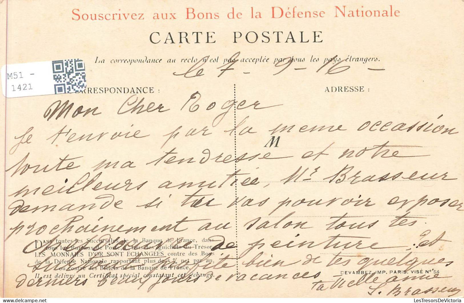 MILITARIA - Pour La France Versez Votre Or - L'or Combat Pour La Victoire  - Colorisé - Carte Postale Ancienne - Other & Unclassified