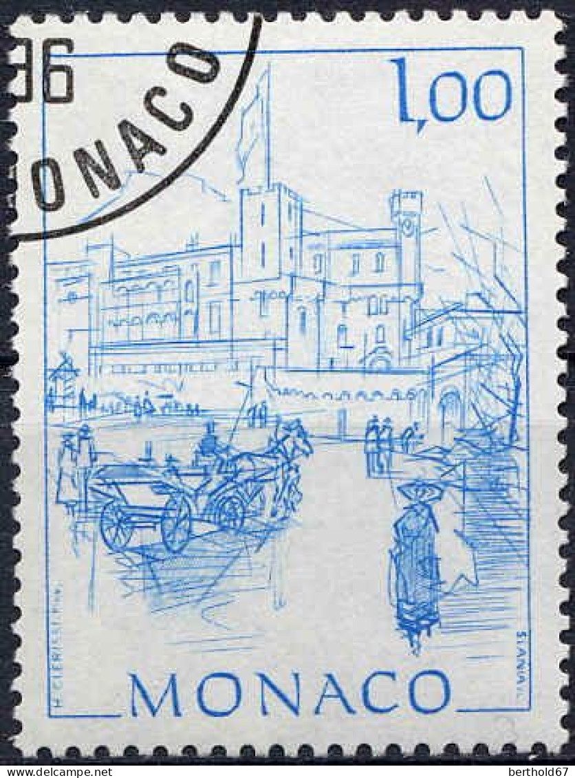 Monaco Poste Obl Yv:1515 Mi:1736 Hubert Clerissi Place Du Palais (TB Cachet Rond) - Used Stamps
