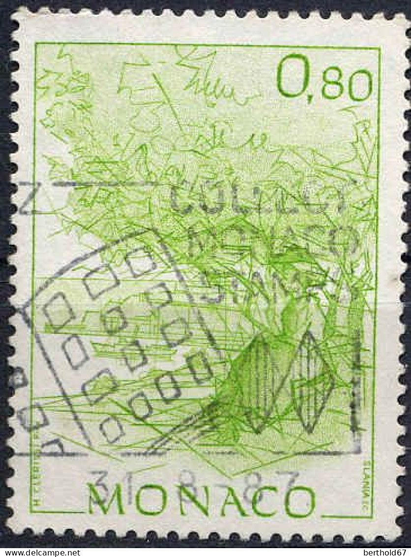 Monaco Poste Obl Yv:1513 Mi:1734 Hubert Clerissi Sous L'olivier (Belle Obl.mécanique) - Used Stamps