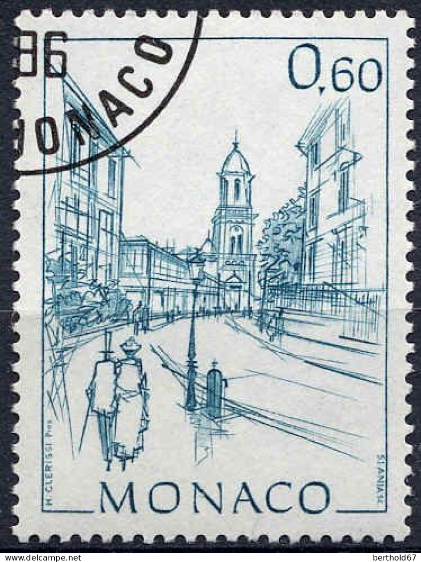 Monaco Poste Obl Yv:1511 Mi:1732 Hubert Clerissi Eglise Saint-Charles (TB Cachet Rond) - Gebruikt