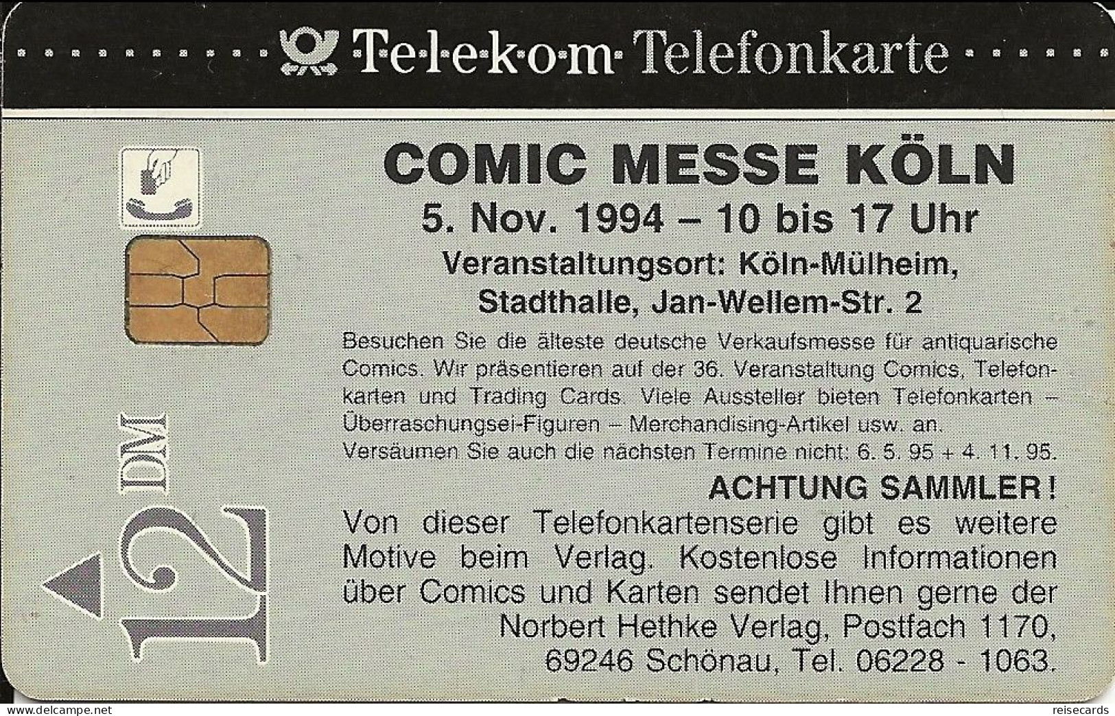 Germany: Telekom S 41 09.94 Comic Messe Köln, Ralf Der Scout - S-Series: Schalterserie Mit Fremdfirmenreklame