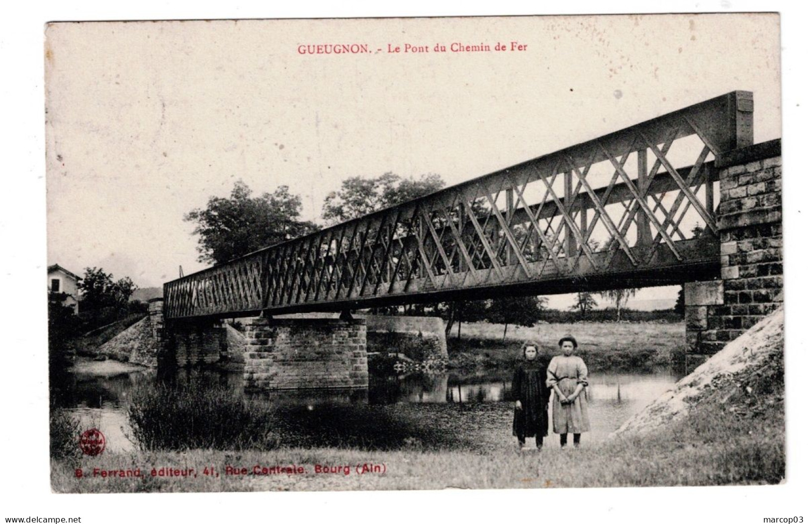 71 SAONE ET LOIRE GUEUGNON Le Pont De Chemin De Fer Plan Peu Courant - Gueugnon