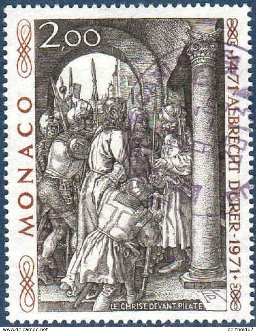 Monaco Poste Obl Yv: 876 Mi:1033 Albrecht Dürer Le Christ Devant Pilate (TB Cachet Rond) - Used Stamps