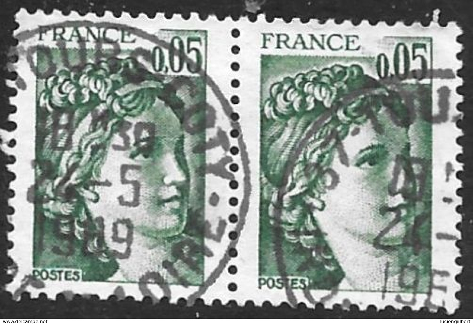 TIMBRE N° 1962   -  SABINE DE GANDON   -  PAIRE  -  OBLITERE  - 1977 / 1978 - Used Stamps