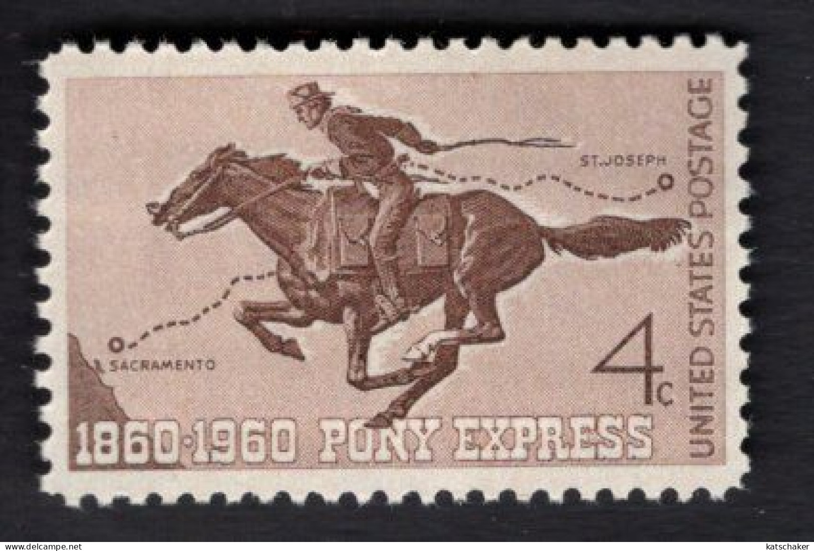 2006164643 1960 SCOTT 1154 (XX) POSTFRIS MINT NEVER HINGED -  PONY EXPRES RIDER - Nuovi