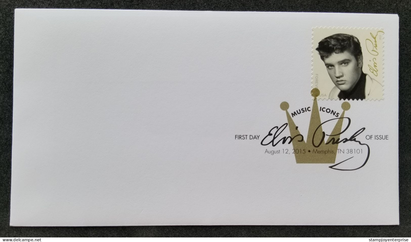 USA US Elvis Presley Music Icon 2015 (stamp FDC) *color Postmark - Storia Postale