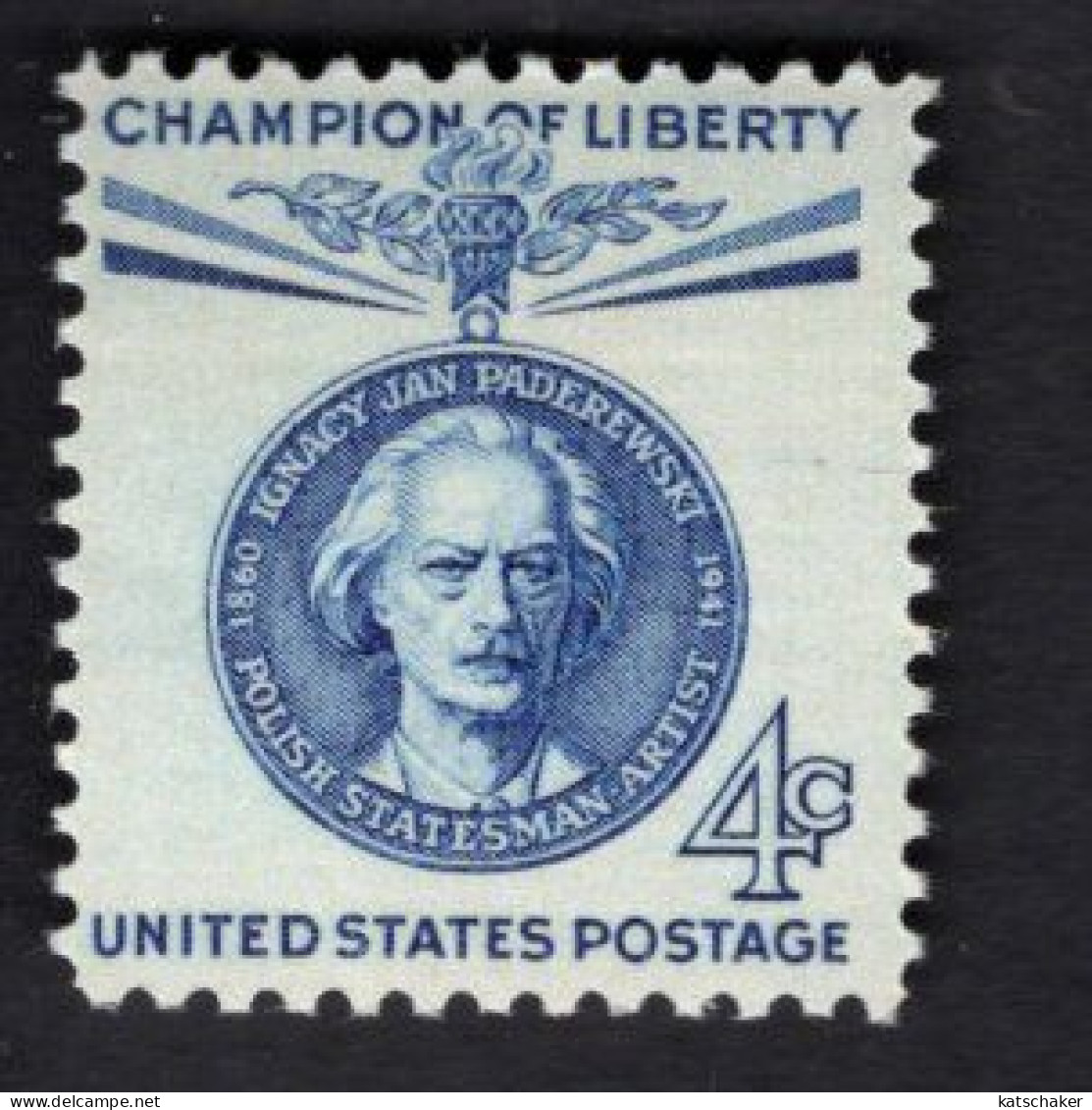 2006165360 1960 SCOTT 1159 (XX)  POSTFRIS MINT NEVER HINGED -  Champion Of Liberty IGNACE JAN PADEREWSKI - Nuevos