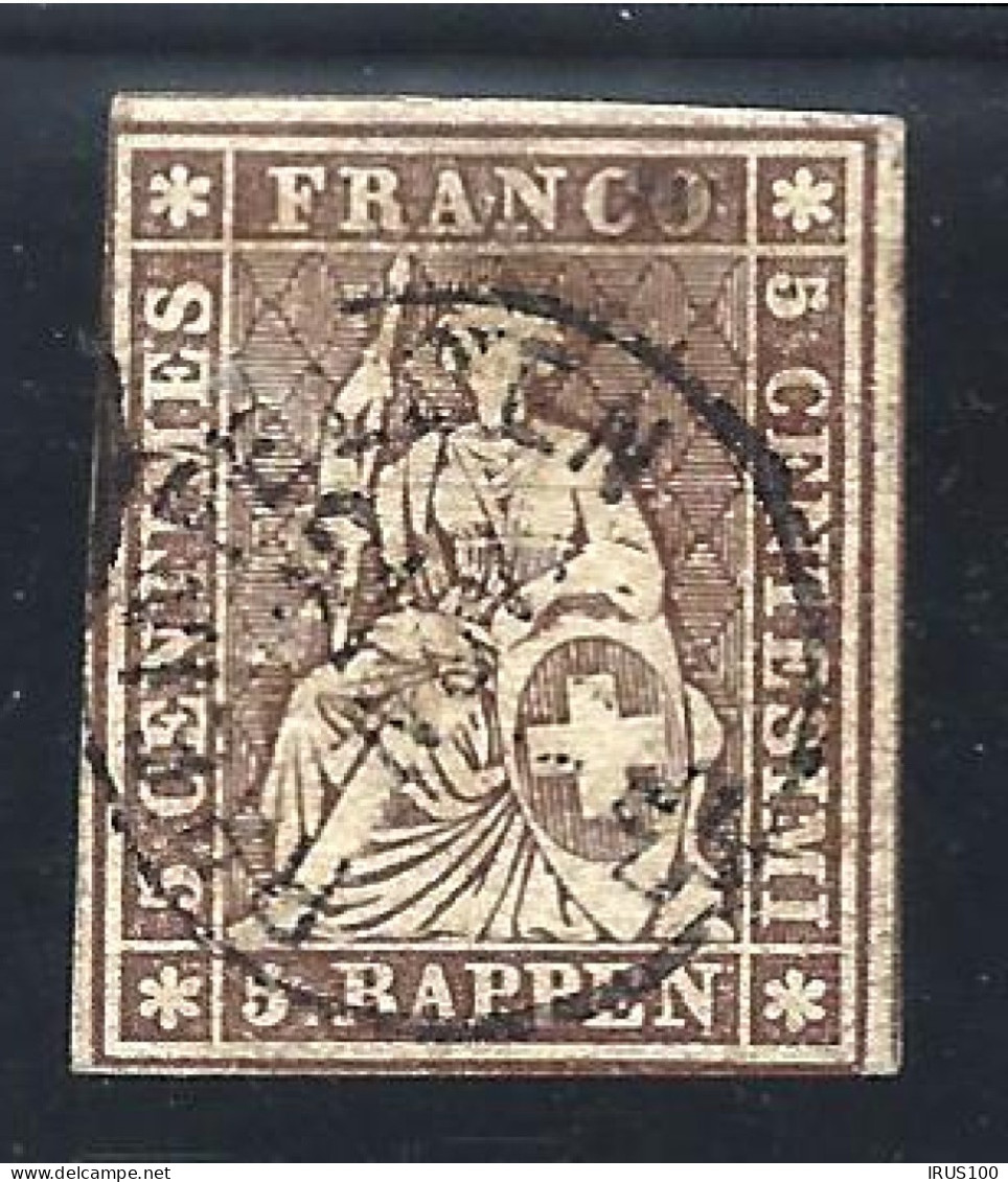 SUISSE - 1854-62 - Y&T N° 26 - OBLITÉRÉ - Gebraucht