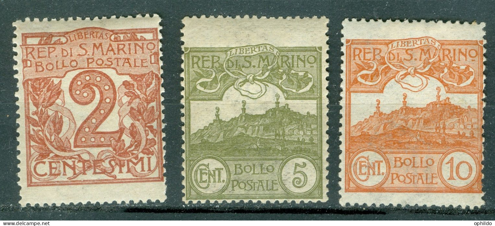 Saint Marin  Sassone   69/71  *  TB    - Unused Stamps