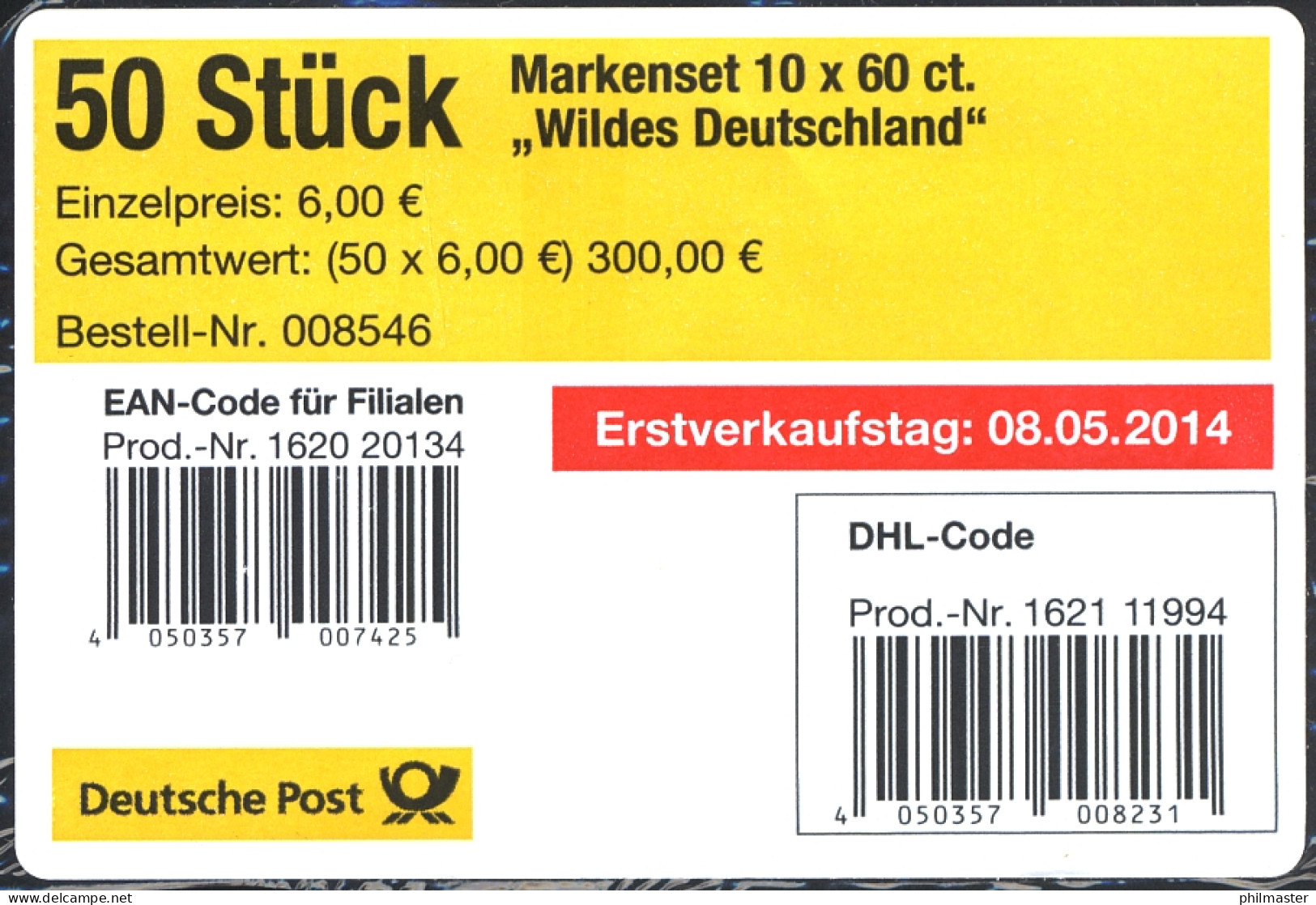 FB 39 Unteres Odertal & Pfälzerwald, Banderole Für 50 Stück Mit DHL-Code - 2011-2020