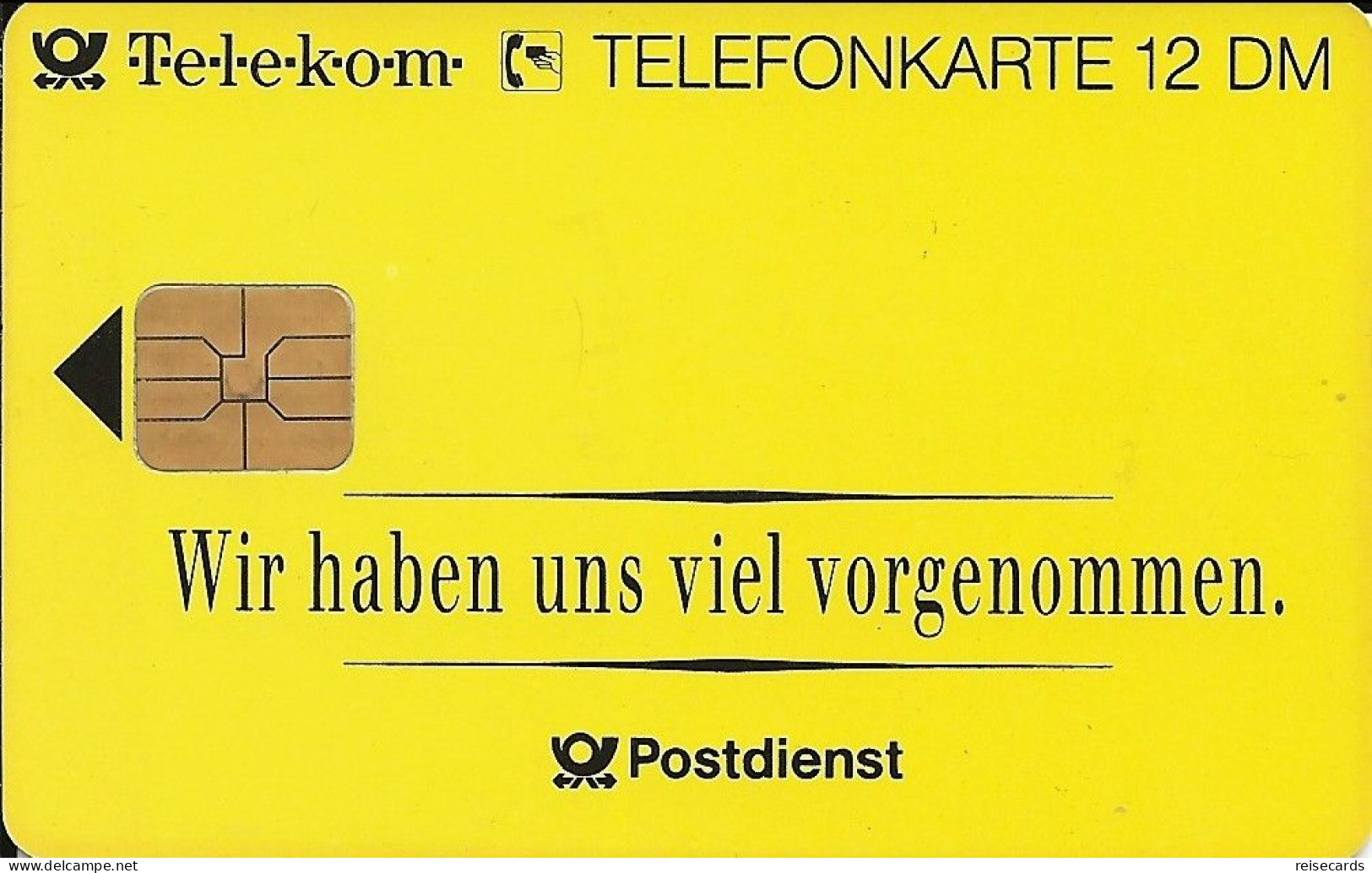 Germany: Telekom S 90 A 01.93  Postdienst - S-Series : Guichets Publicité De Tiers