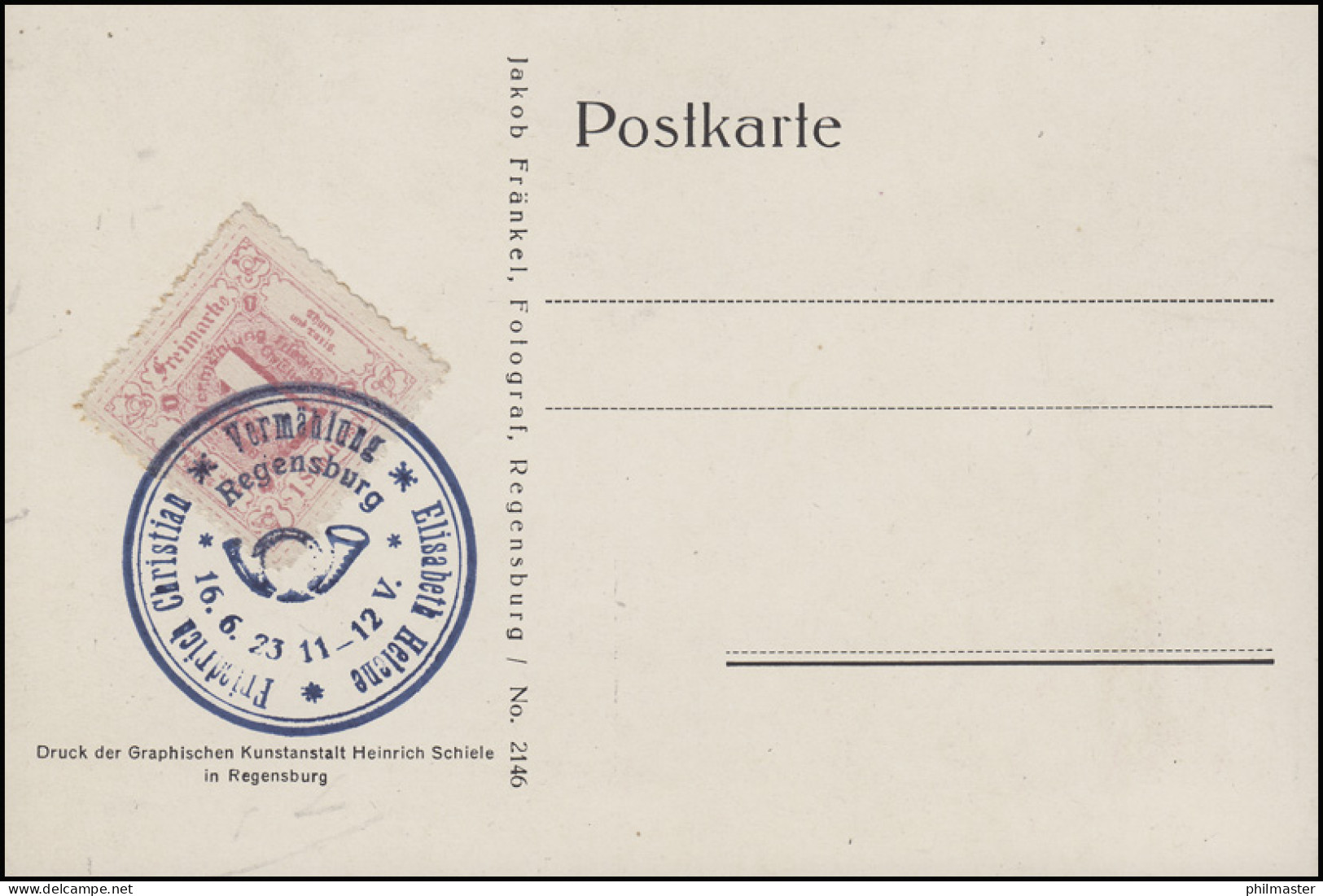 Thurn Und Taxis ND 38 Ziffer 1 Sgr Auf Sonder-Postkarte 1923 - Auflage 500 Stück - Cartas & Documentos