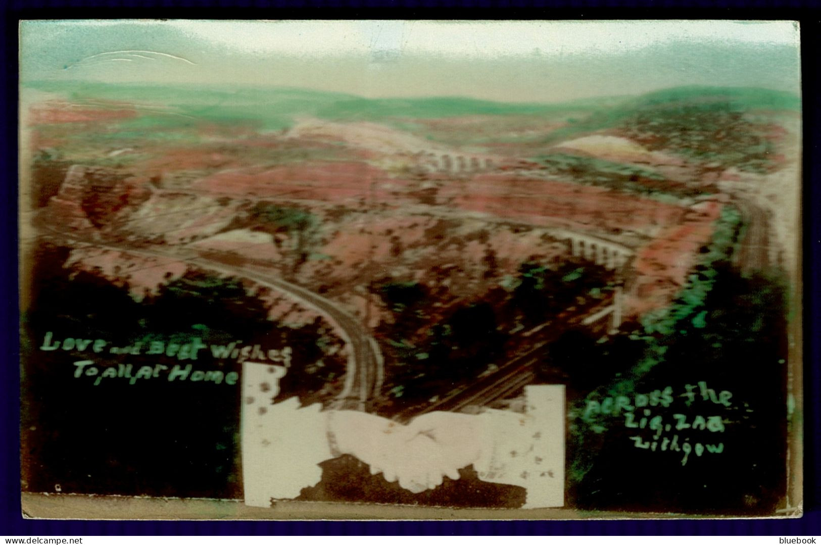 Ref 1641 - Unusual 1907 Postcard - Hands Across The Zig Zag Lithgow - NSW Australia - Sonstige & Ohne Zuordnung