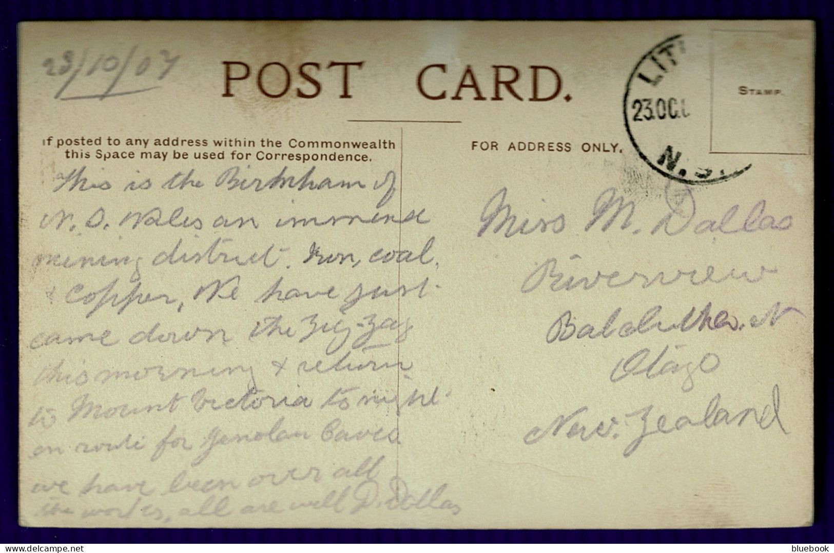 Ref 1641 - Unusual 1907 Postcard - Hands Across The Zig Zag Lithgow - NSW Australia - Other & Unclassified