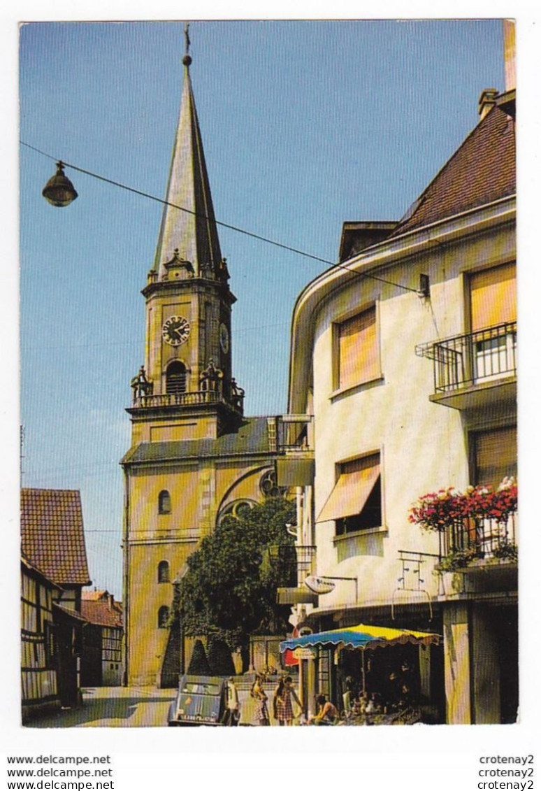 67 ERSTEIN Vers Obernai Benfeld N°934 L'Eglise Catholique St Martin Collec Tabacs Sohler & Ostwalt Citroën 2CV VOIR DOS - Benfeld