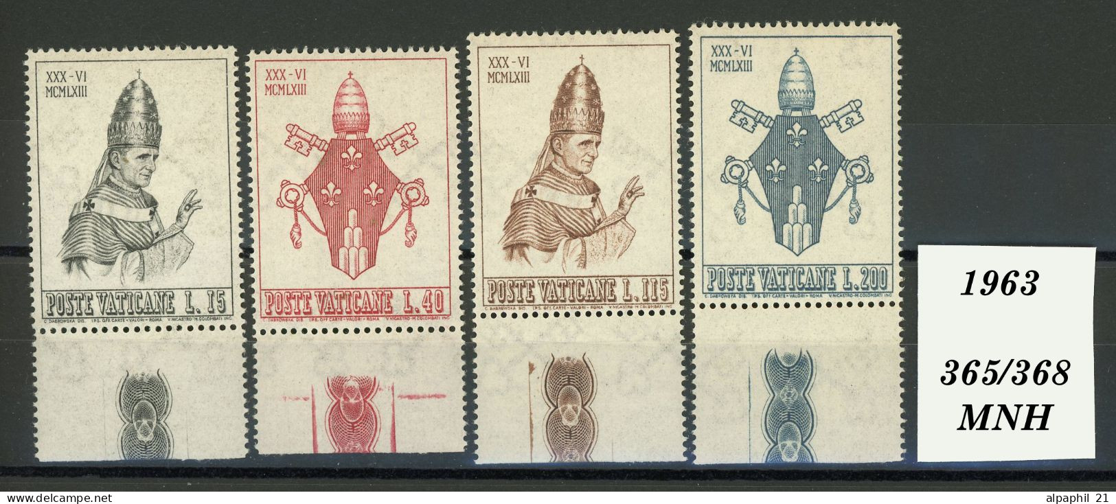 Città Del Vaticano: Pope Paulus VI- Coronation, 1963 - Unused Stamps